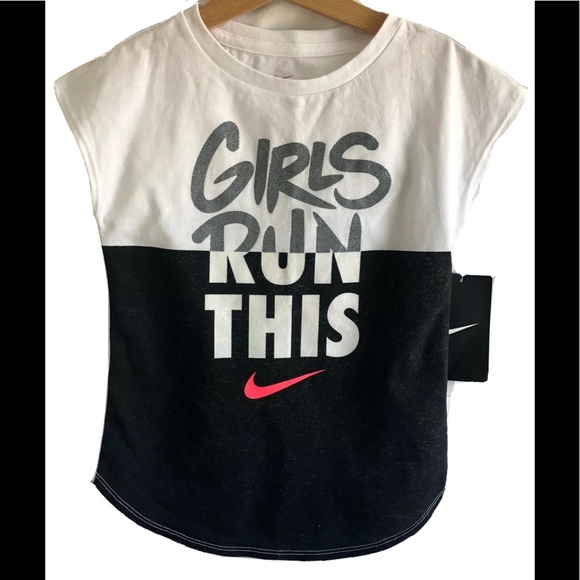 NIKE, Girls Run This Slim Fit T-Shirt Top - Picture 1 of 4